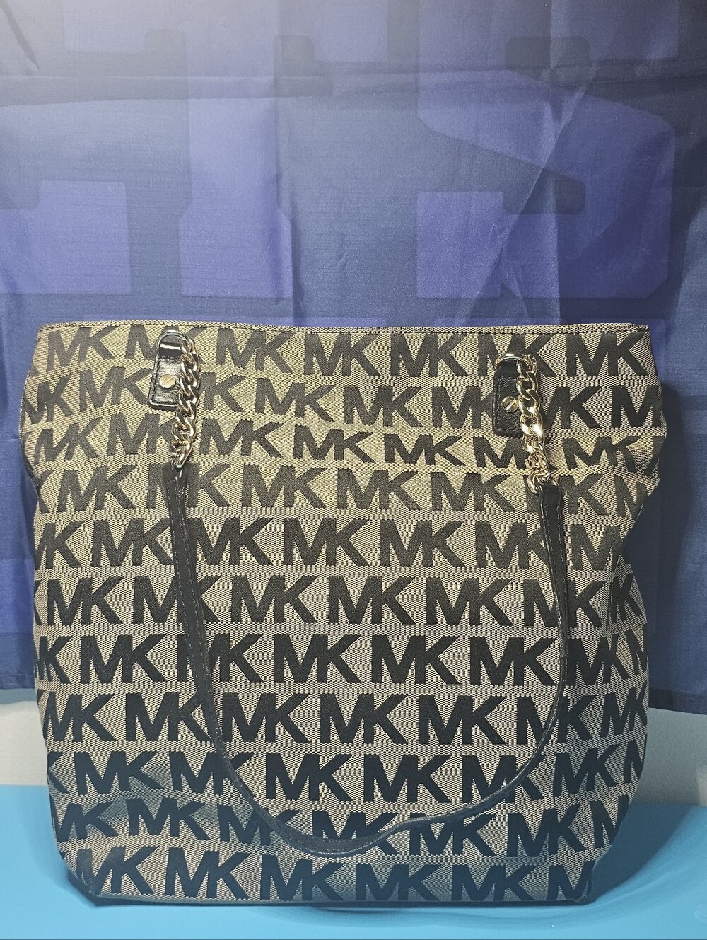 Michael Kors Brown/Tan & Black Logo Tote